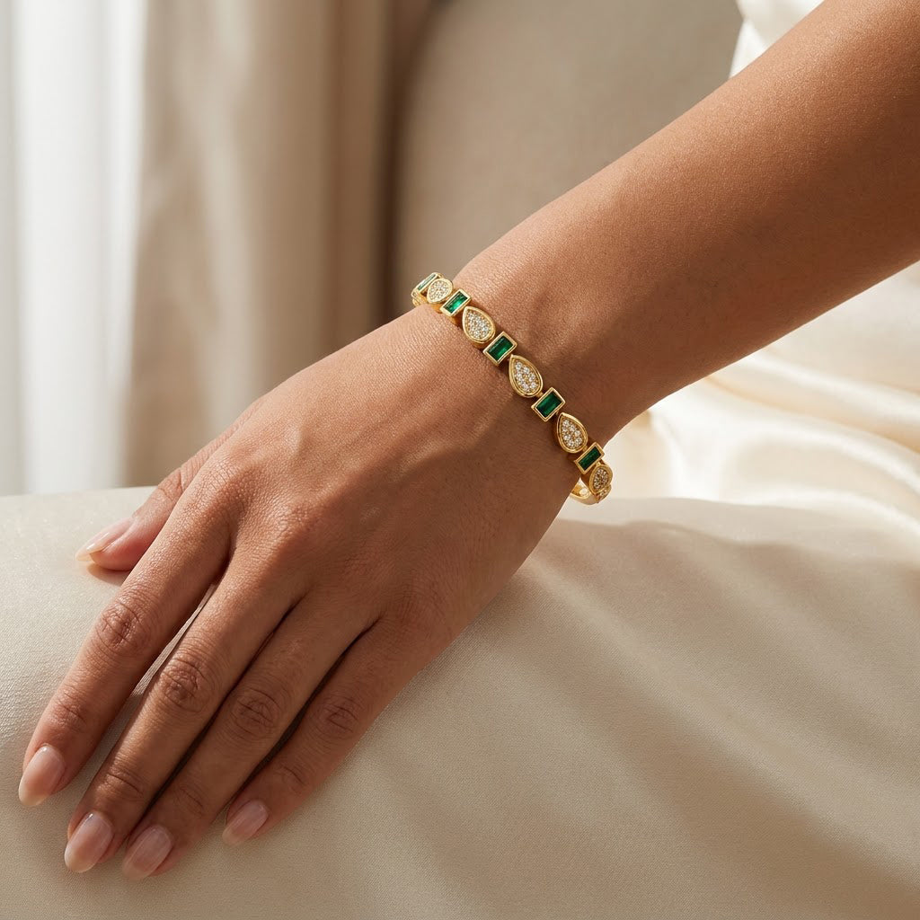 Emarald mosaic bangle