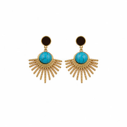 Azura Sunburst Drop Earrings
