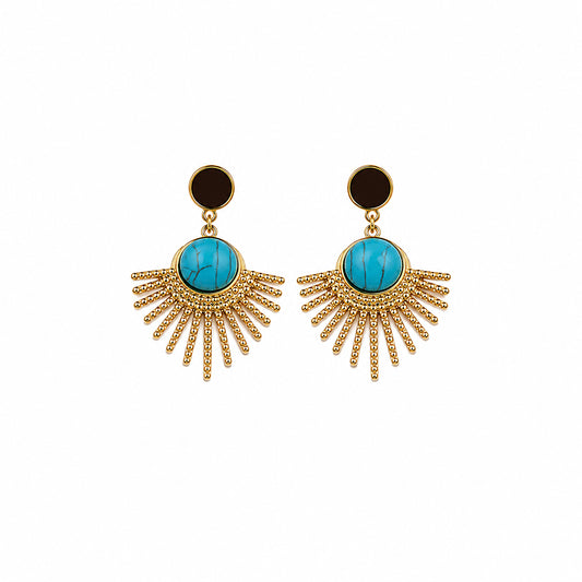 Azura Sunburst Drop Earrings