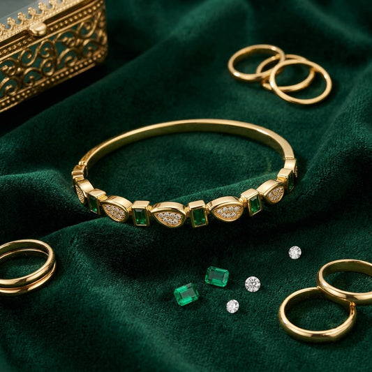 Emarald mosaic bangle