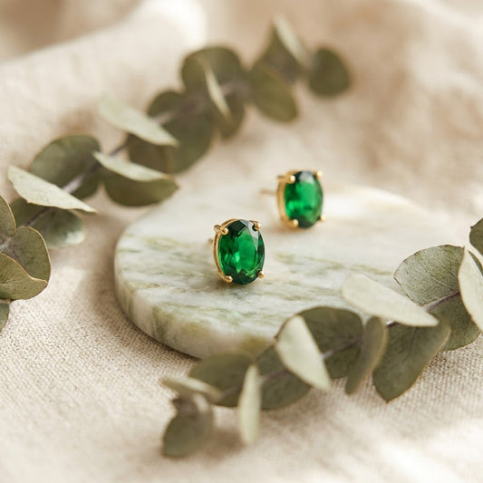 Rosalie Emarald stud earrings
