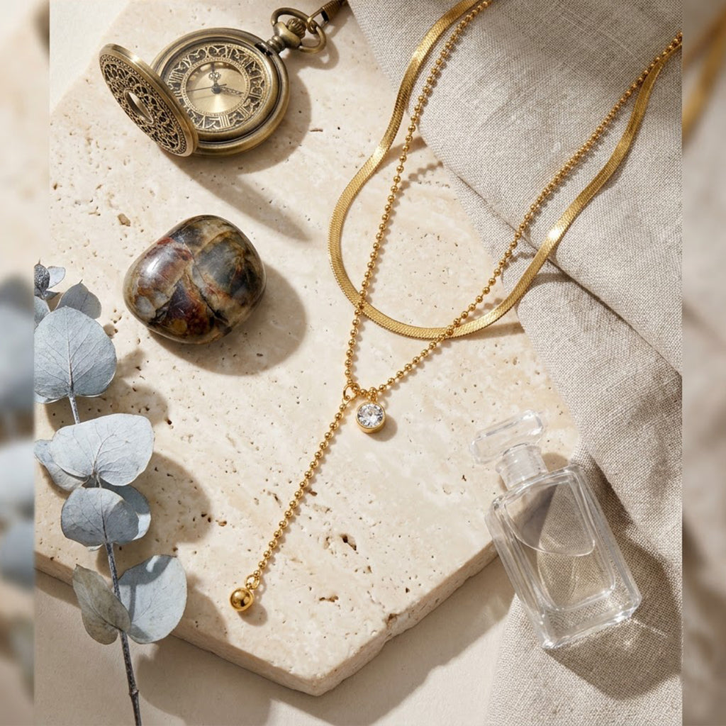Dual Layer Lariat Necklace