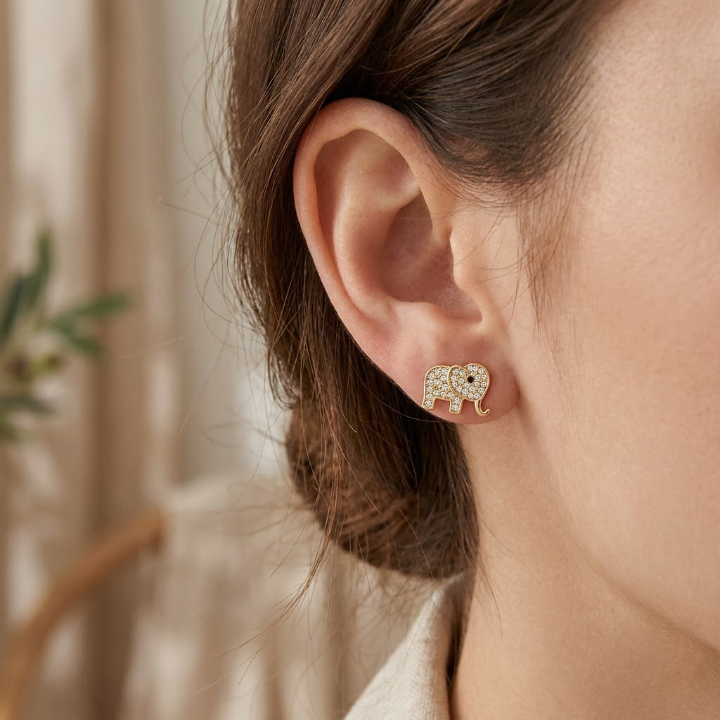 Éléa Elephant Stud Earrings