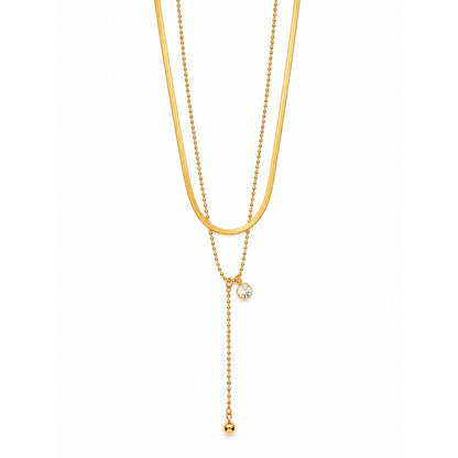 Dual Layer Lariat Necklace