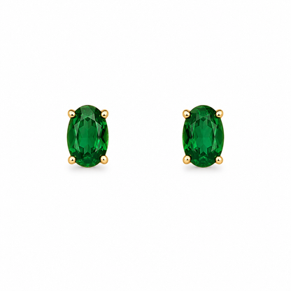 Rosalie Emarald stud earrings